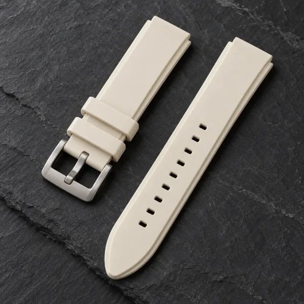C05 IVORY｜象牙白素面氟橡胶表带设计方向，AI概念图