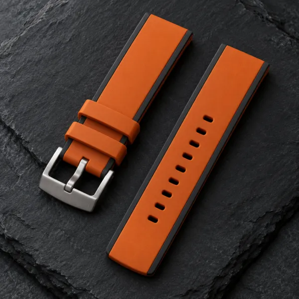 C08 EMBER｜焰橙双色氟橡胶表带设计方向，AI概念图